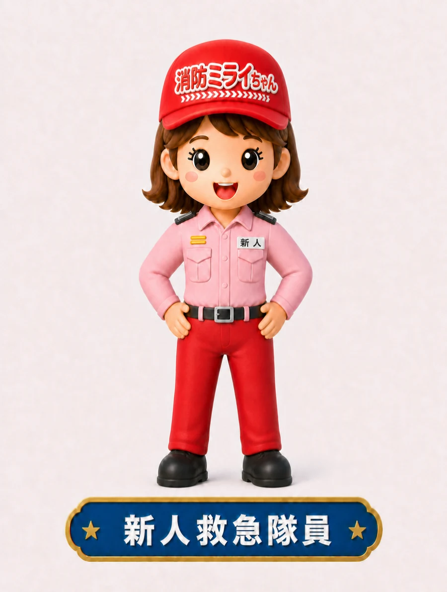 消防ミライちゃん 新人救急隊員